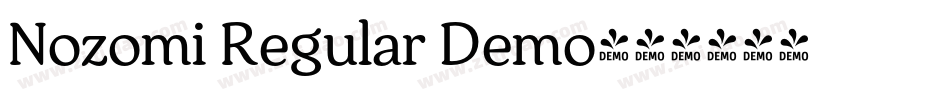 Nozomi Regular Demo字体转换